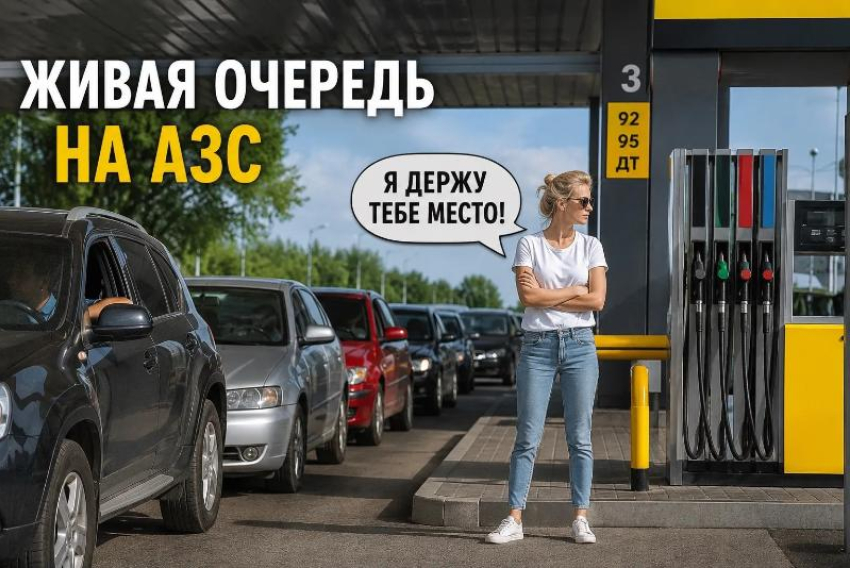 «Живая очередь»: мужчина показал необычный способ не стоять в очереди на АЗС