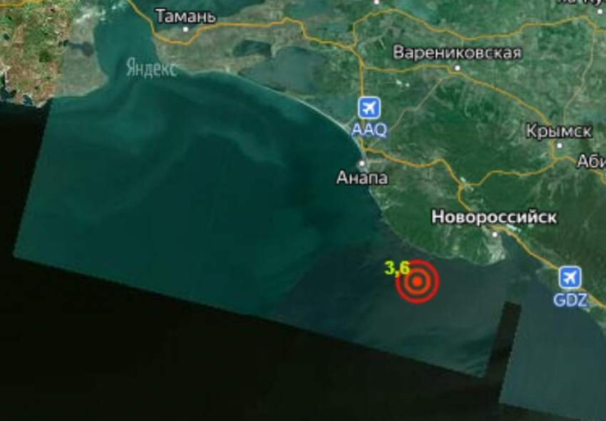 Между Новороссийском и Анапой произошло землетрясение