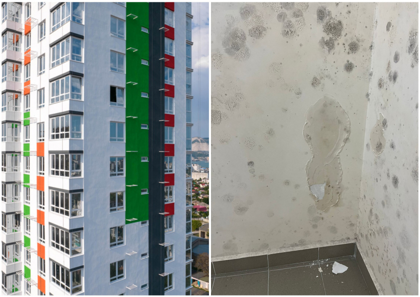 Несчастливый «Клевер": новые квартиры новороссийцев текут и покрываются плесенью 