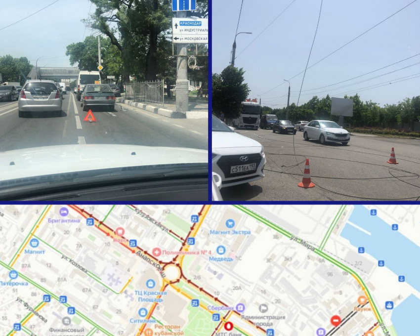 Новороссийск «встал» из-за двух аварий: куда не стоит ехать, чтобы не попасть в пробку