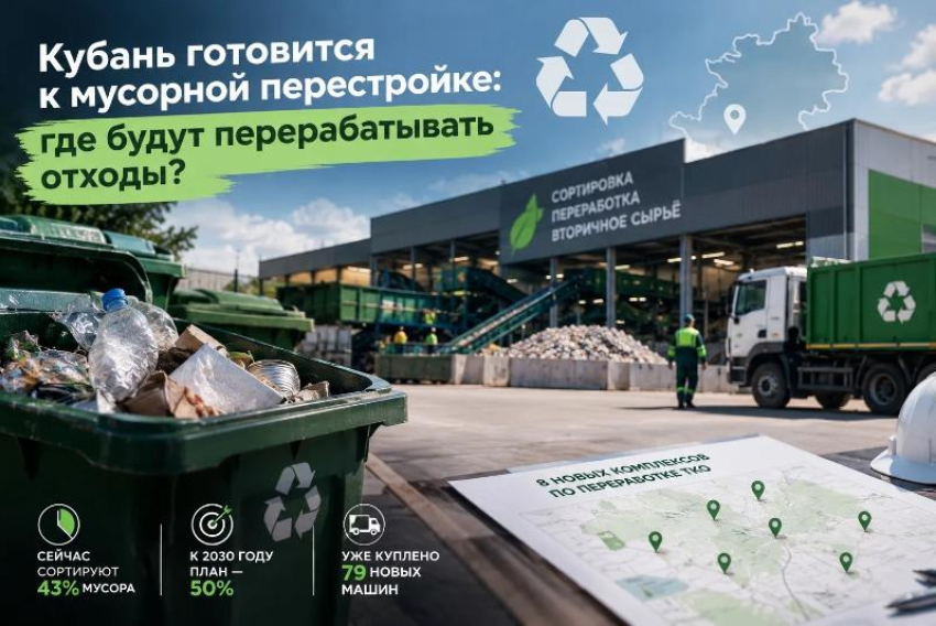 Кубань готовится к мусорной перестройке: где будут перерабатывать отходы