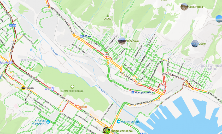 Новороссийск задыхается в пробках: сезон заторов на Черноморском побережье настал