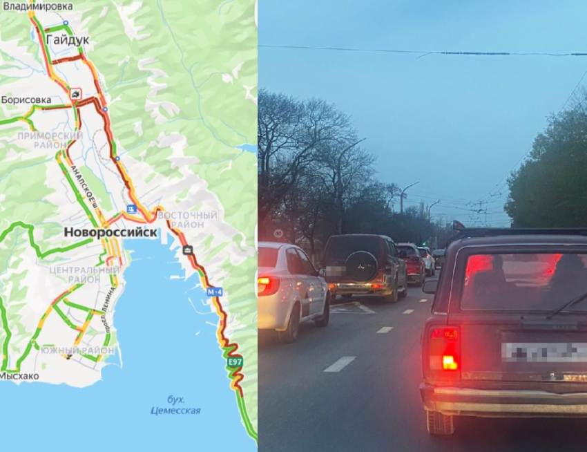 Мертвая пробка в Новороссийске: травмы, автохамы и столкновения в Новороссийске