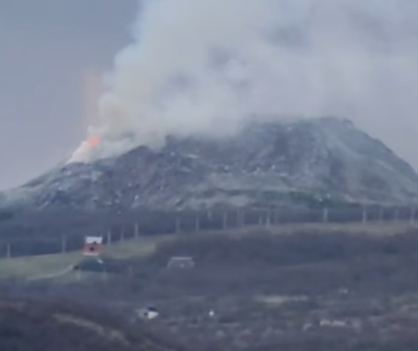  Мусорный полигон в Новороссийске снова загорелся